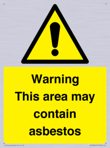 Warning This area may contain asbestos